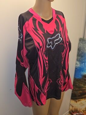 Fox Racing Pink & Black Moto Jersey -M